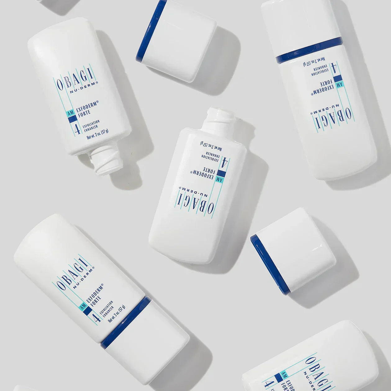 Obagi skincare products on a light gray background