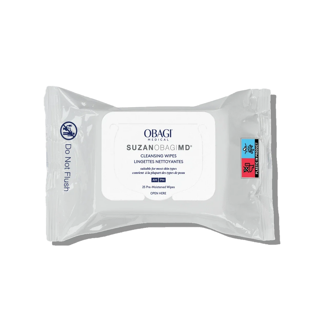 SuzanObagiMD Cleansing Wipes 25 pack – Facial Cleansing Wipes for Sensitive &amp; Convenience-Based Skincare