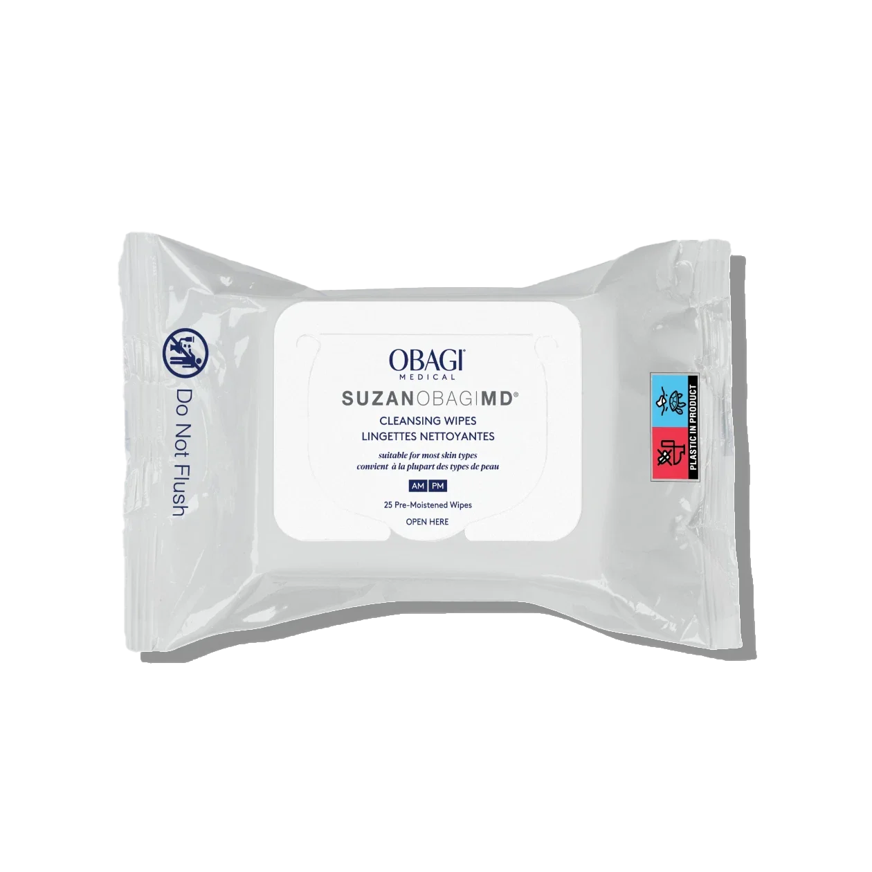 SuzanObagiMD Cleansing Wipes 25 pack – Facial Cleansing Wipes for Sensitive &amp; Convenience-Based Skincare