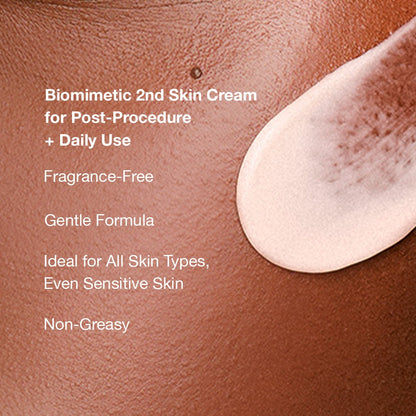 skinceuticals advanced rgn 6 cream  applied to skin with product description text.